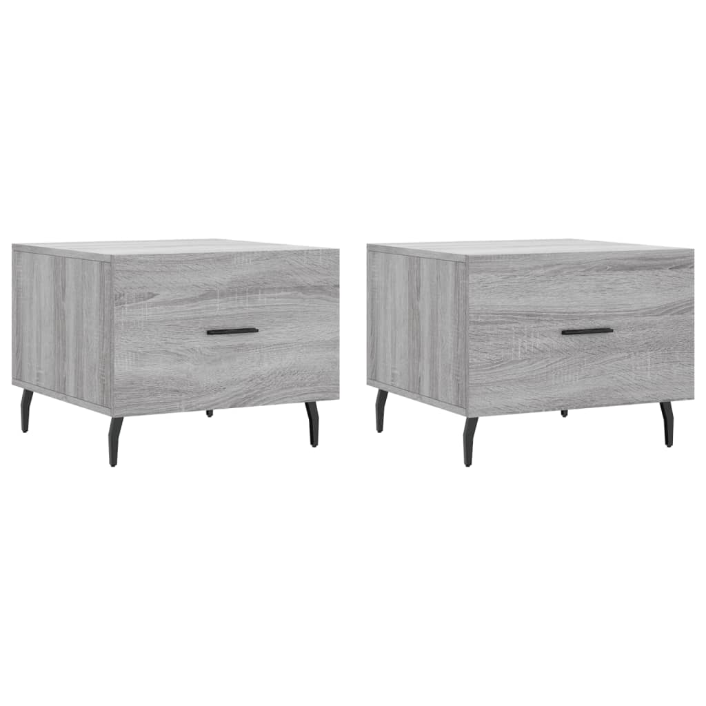Couchtische 2 Stk. Grau Sonoma 50x50x40 cm Holzwerkstoff - Pazzar.ch