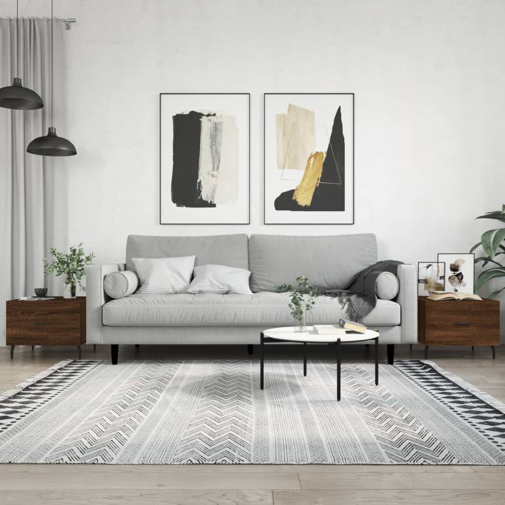 Couchtische 2 Stk. Braun Eichen-Optik 50x50x40 cm Holzwerkstoff - Pazzar.ch