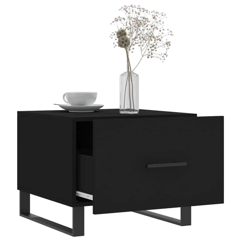 Couchtische 2 Stk. Schwarz 50x50x40 cm Holzwerkstoff - Pazzar.ch
