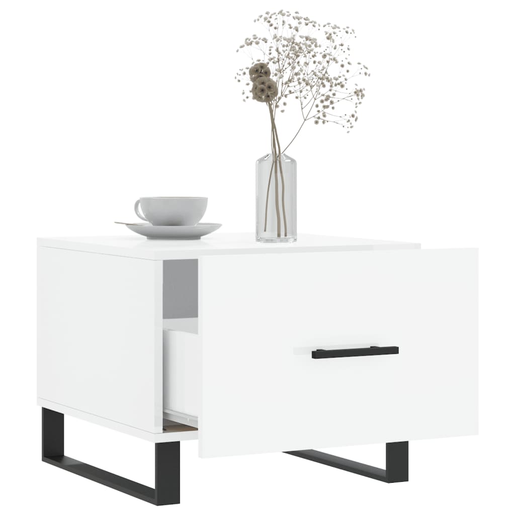 Couchtische 2 Stk. Hochglanz-Weiß 50x50x40 cm Holzwerkstoff - Pazzar.ch