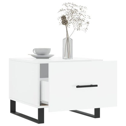 Couchtische 2 Stk. Hochglanz-Weiß 50x50x40 cm Holzwerkstoff - Pazzar.ch
