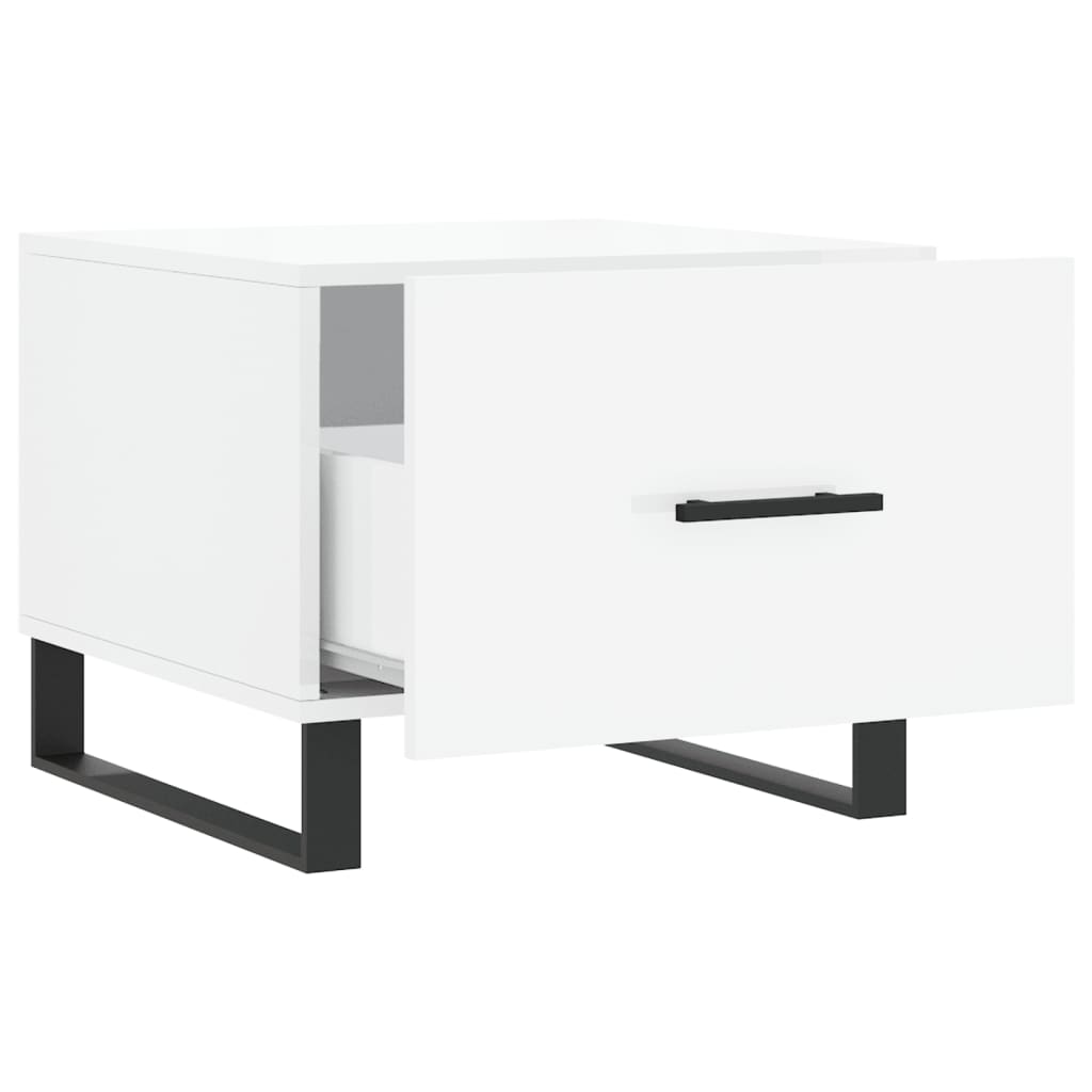 Couchtische 2 Stk. Hochglanz-Weiß 50x50x40 cm Holzwerkstoff - Pazzar.ch