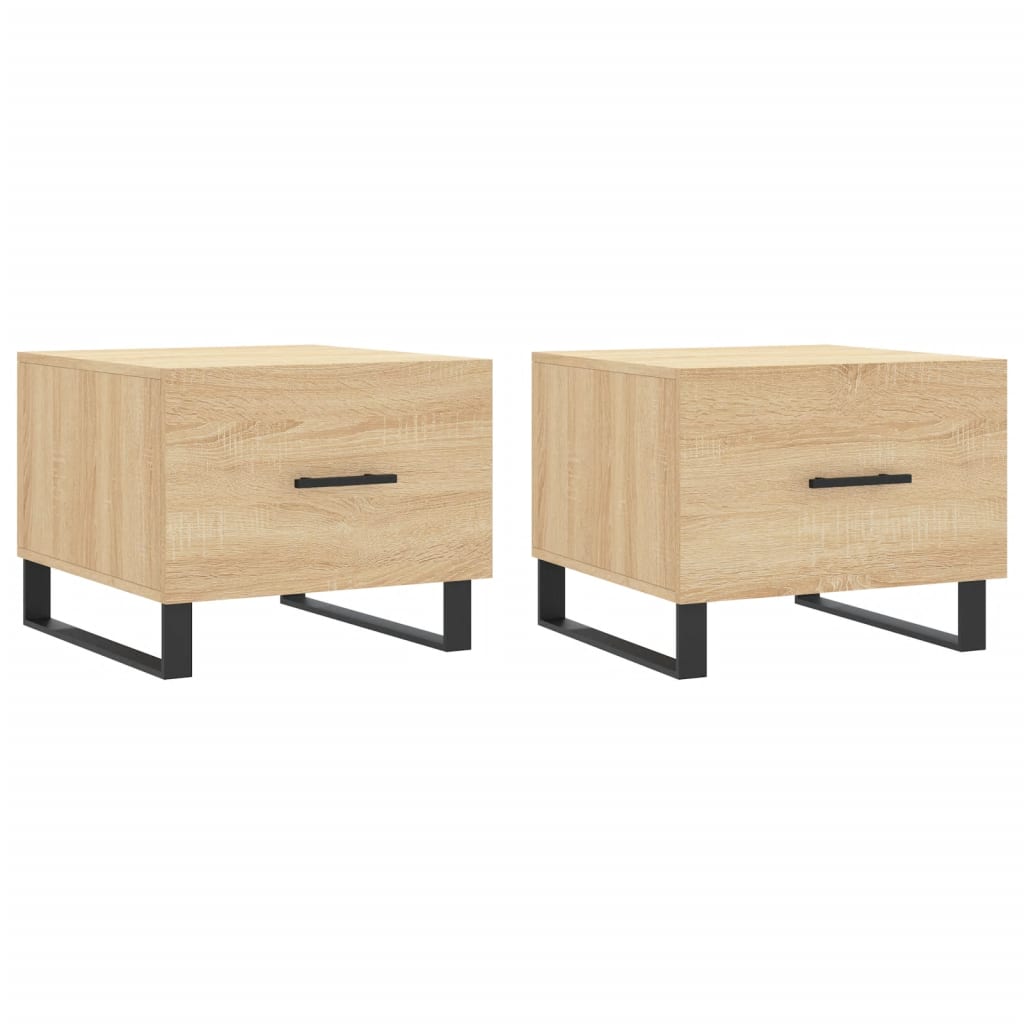 Couchtische 2 Stk. Sonoma-Eiche 50x50x40 cm Holzwerkstoff - Pazzar.ch