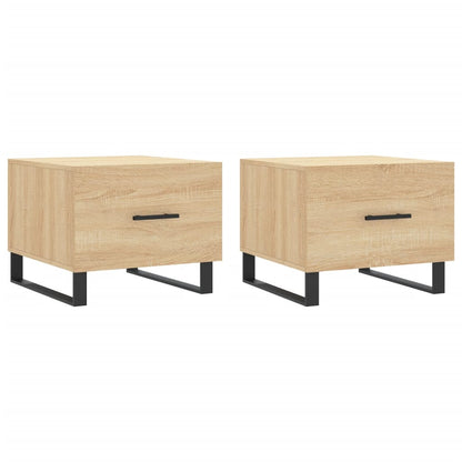 Couchtische 2 Stk. Sonoma-Eiche 50x50x40 cm Holzwerkstoff - Pazzar.ch