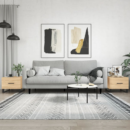 Couchtische 2 Stk. Sonoma-Eiche 50x50x40 cm Holzwerkstoff - Pazzar.ch