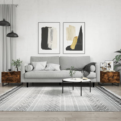 Couchtische 2 Stk. Räuchereiche 50x50x40 cm Holzwerkstoff - Pazzar.ch