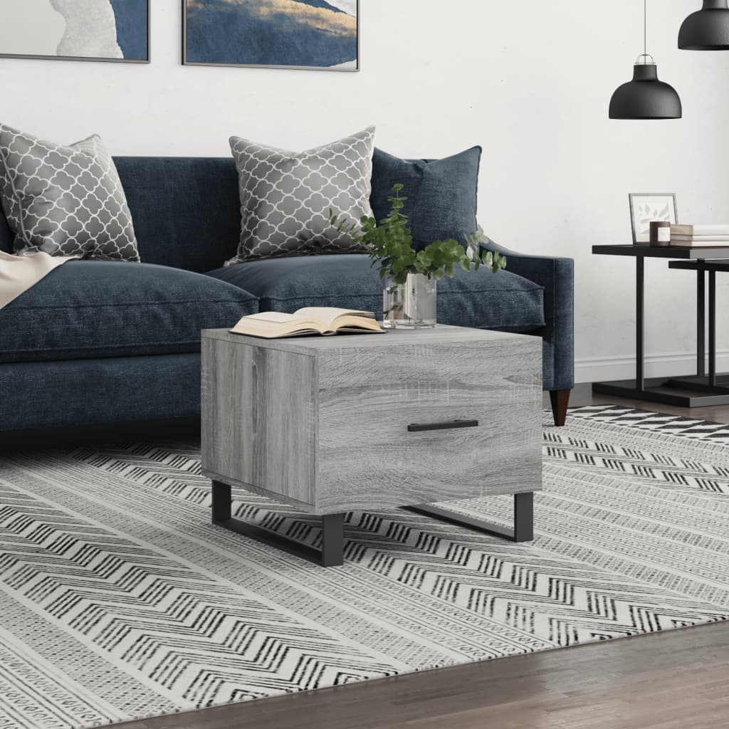 Couchtisch Grau Sonoma 50x50x40 cm Holzwerkstoff - Pazzar.ch
