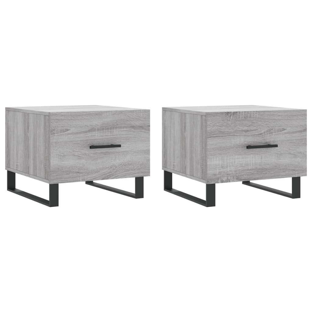 Couchtische 2 Stk. Grau Sonoma 50x50x40 cm Holzwerkstoff - Pazzar.ch