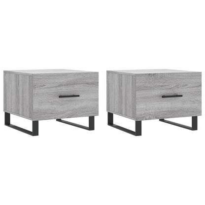 Couchtische 2 Stk. Grau Sonoma 50x50x40 cm Holzwerkstoff - Pazzar.ch