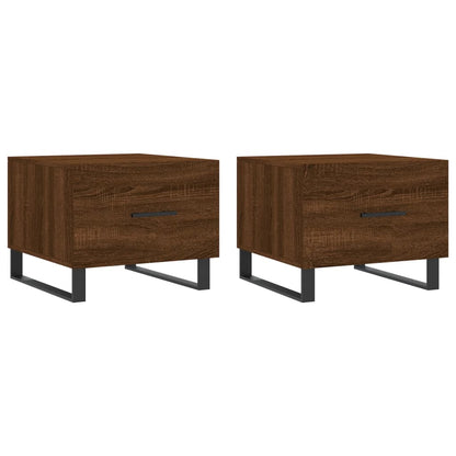 Couchtische 2 Stk. Braun Eichen-Optik 50x50x40 cm Holzwerkstoff - Pazzar.ch