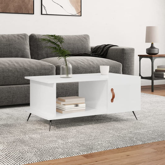 Couchtisch Hochglanz-Weiß 90x50x40 cm Holzwerkstoff - Pazzar.ch