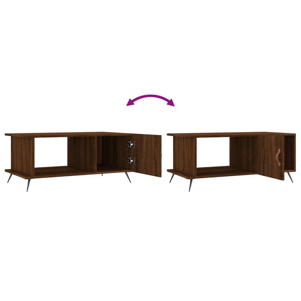 Couchtisch Braun Eichen-Optik 90x50x40 cm Holzwerkstoff - Pazzar.ch
