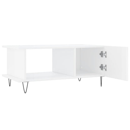 Couchtisch Hochglanz-Weiß 90x50x40 cm Holzwerkstoff - Pazzar.ch