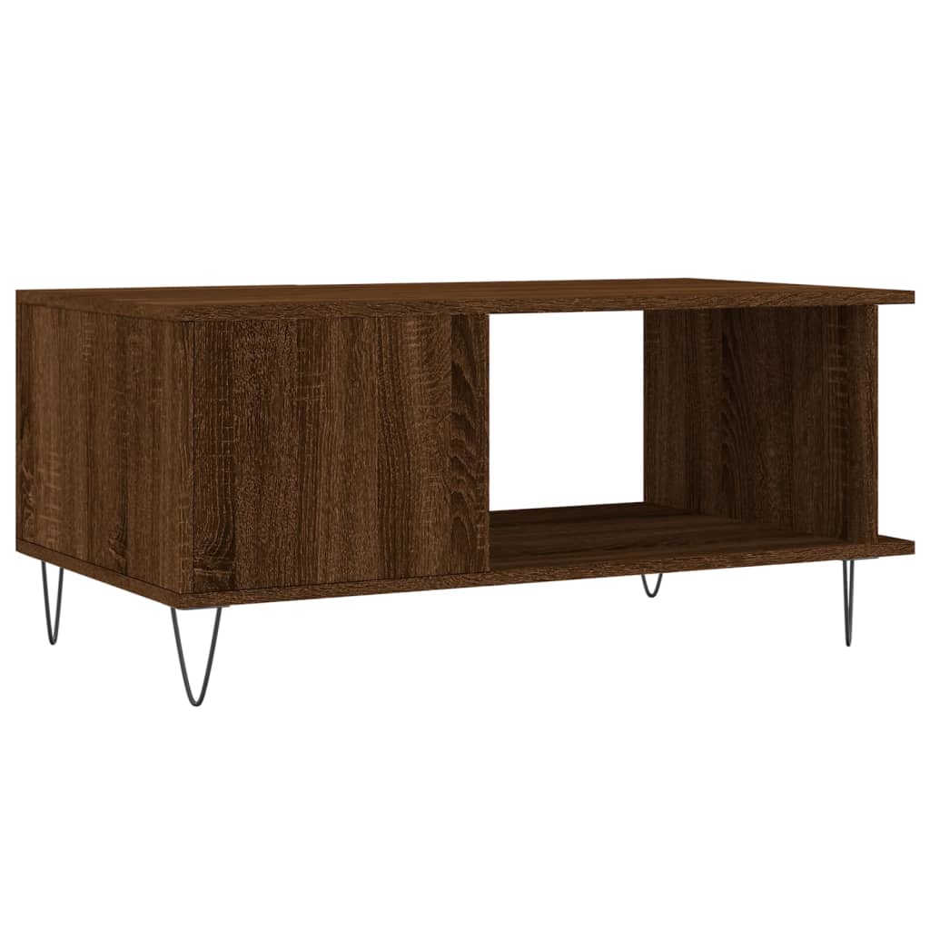 Couchtisch Braun Eichen-Optik 90x50x40 cm Holzwerkstoff - Pazzar.ch