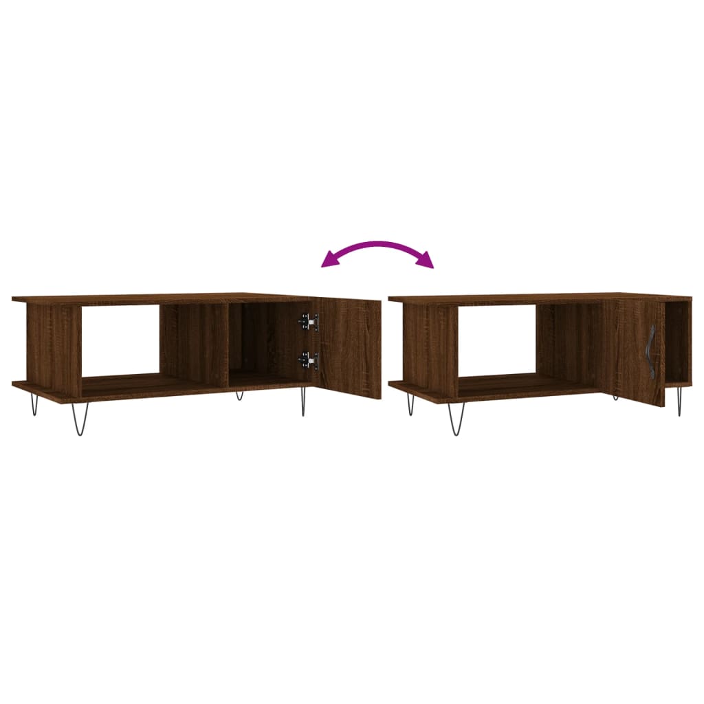 Couchtisch Braun Eichen-Optik 90x50x40 cm Holzwerkstoff - Pazzar.ch