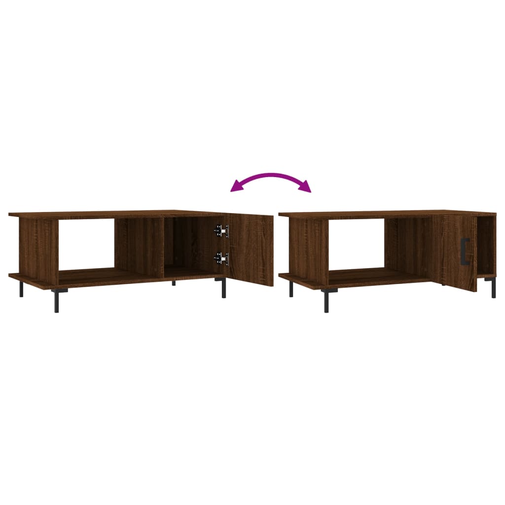 Couchtisch Braun Eichen-Optik 90x50x40 cm Holzwerkstoff - Pazzar.ch