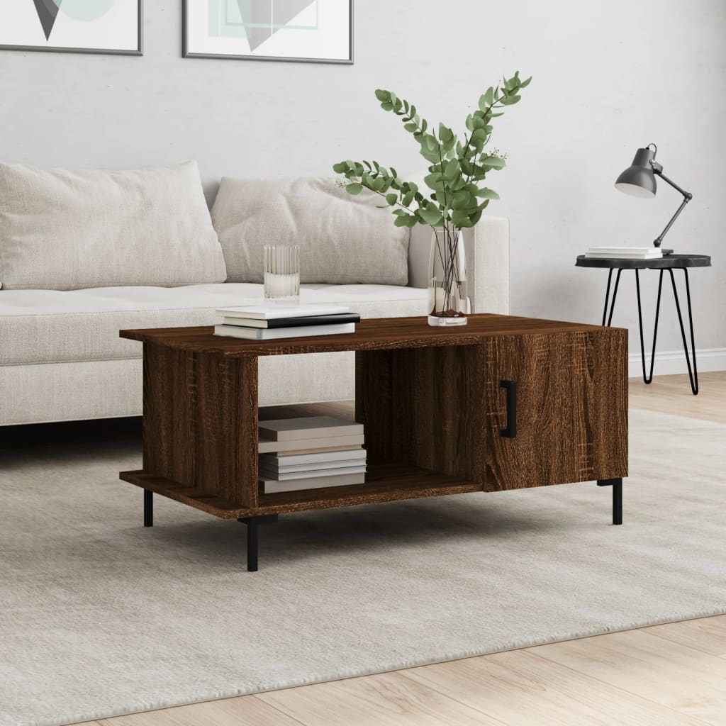 Couchtisch Braun Eichen-Optik 90x50x40 cm Holzwerkstoff - Pazzar.ch