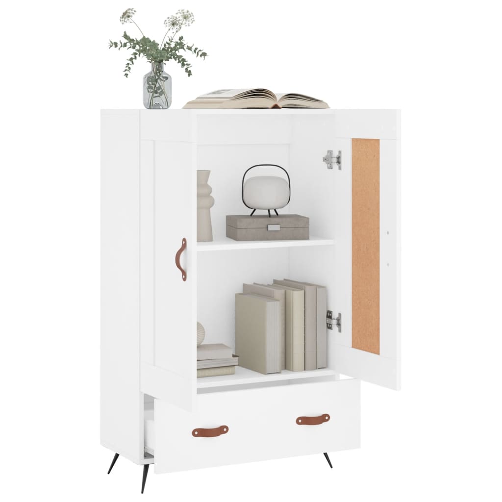 Highboard Weiß 69,5x31x115 cm Holzwerkstoff - Pazzar.ch