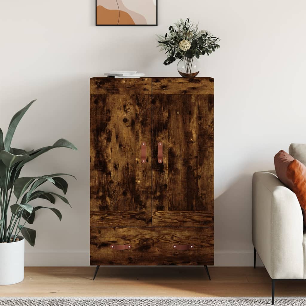 Highboard Räuchereiche 69,5x31x115 cm Holzwerkstoff - Pazzar.ch