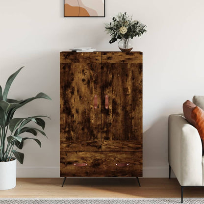 Highboard Räuchereiche 69,5x31x115 cm Holzwerkstoff - Pazzar.ch