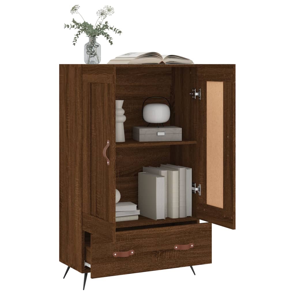 Highboard Braun Eichen-Optik 69,5x31x115 cm Holzwerkstoff - Pazzar.ch