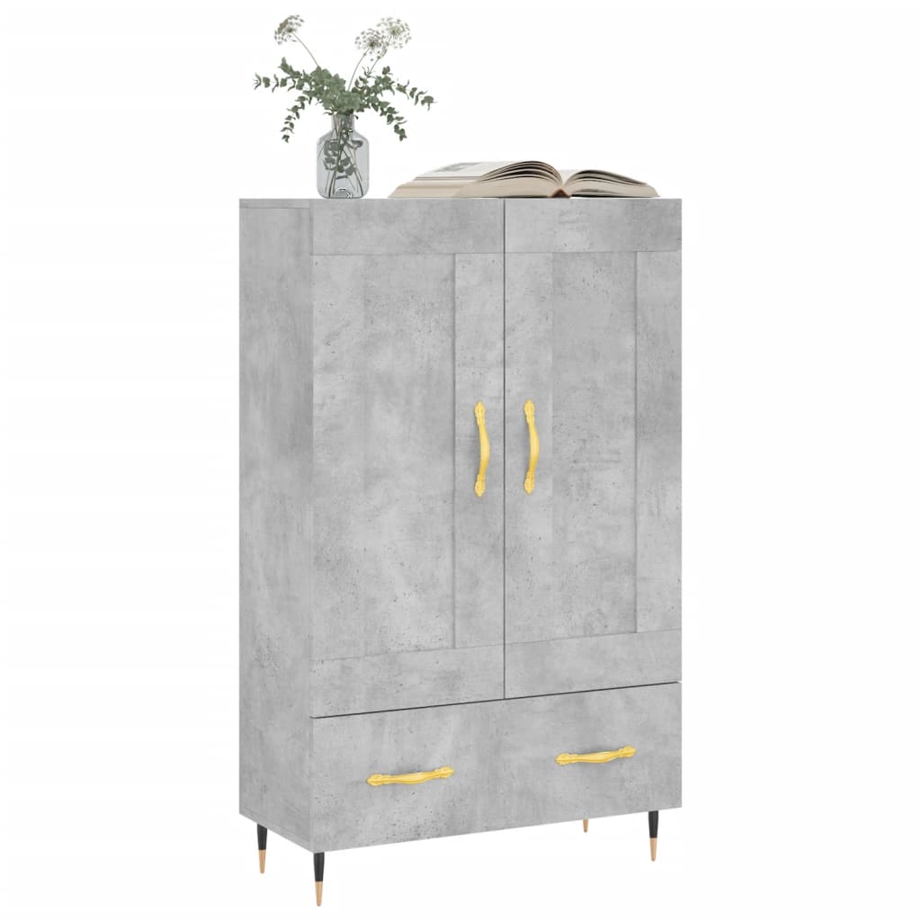 Highboard Betongrau 69,5x31x115 cm Holzwerkstoff - Pazzar.ch