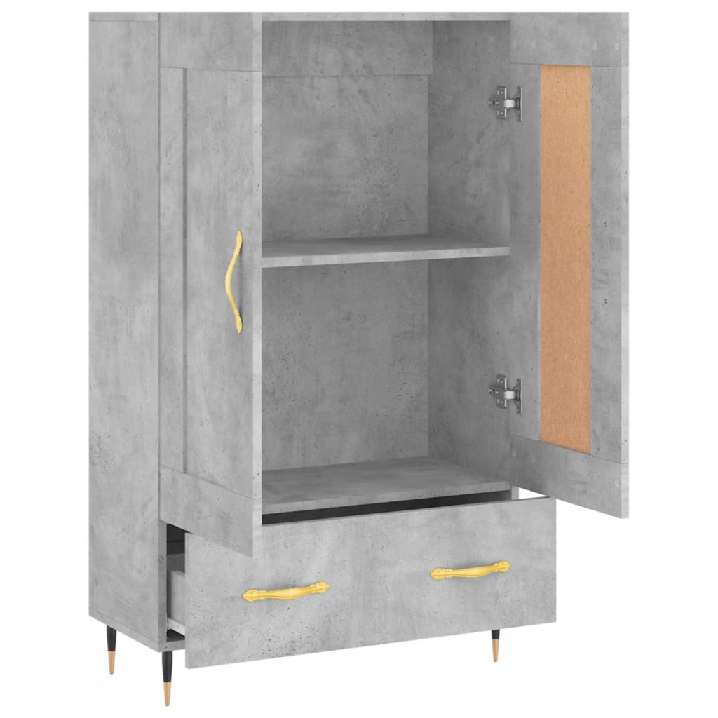 Highboard Betongrau 69,5x31x115 cm Holzwerkstoff - Pazzar.ch