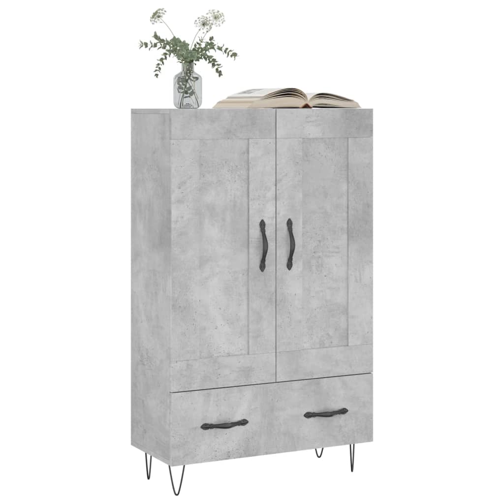 Highboard Betongrau 69,5x31x115 cm Holzwerkstoff - Pazzar.ch