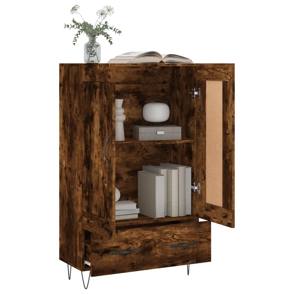 Highboard Räuchereiche 69,5x31x115 cm Holzwerkstoff - Pazzar.ch