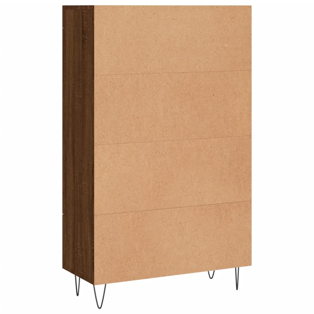 Highboard Braun Eichen-Optik 69,5x31x115 cm Holzwerkstoff - Pazzar.ch
