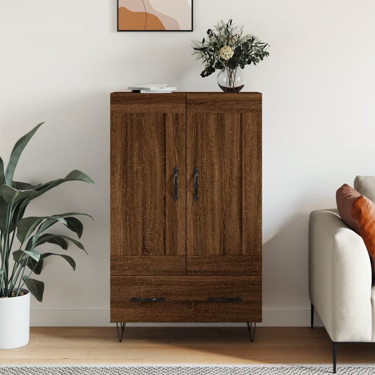 Highboard Braun Eichen-Optik 69,5x31x115 cm Holzwerkstoff - Pazzar.ch