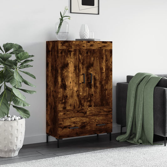 Highboard Räuchereiche 69,5x31x115 cm Holzwerkstoff - Pazzar.ch