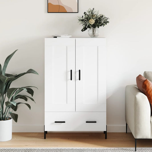 Highboard Weiß 69,5x31x115 cm Holzwerkstoff - Pazzar.ch