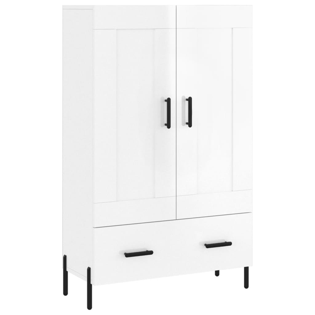 Highboard Hochglanz-Weiß 69,5x31x115 cm Holzwerkstoff - Pazzar.ch