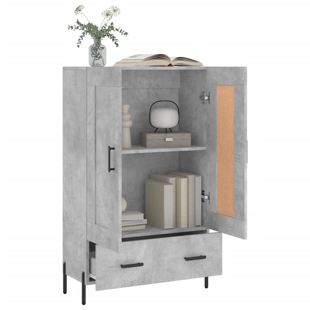 Highboard Betongrau 69,5x31x115 cm Holzwerkstoff - Pazzar.ch