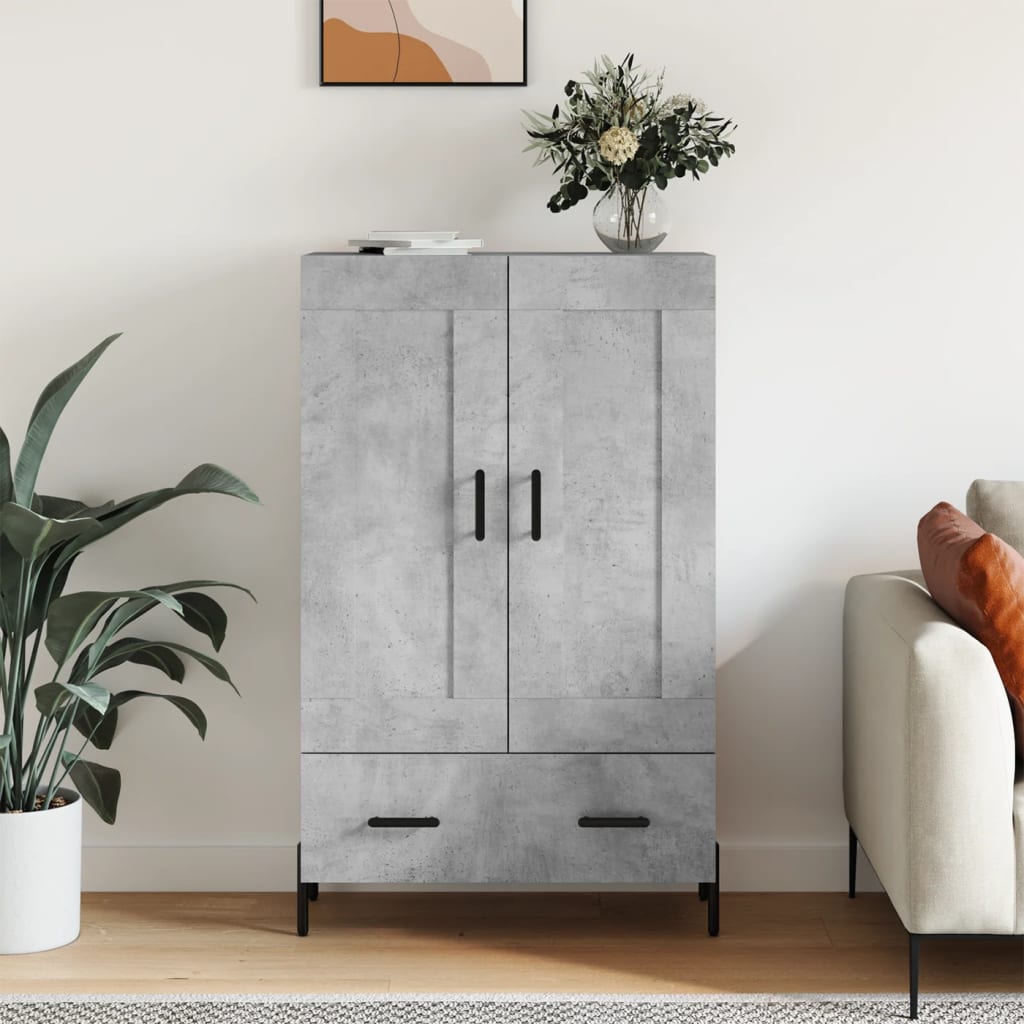 Highboard Betongrau 69,5x31x115 cm Holzwerkstoff - Pazzar.ch