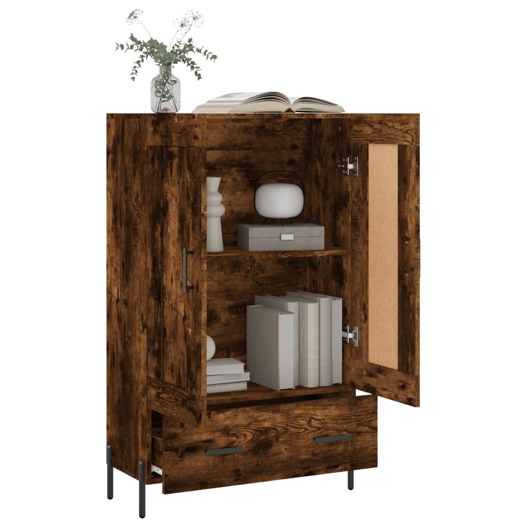 Highboard Räuchereiche 69,5x31x115 cm Holzwerkstoff - Pazzar.ch