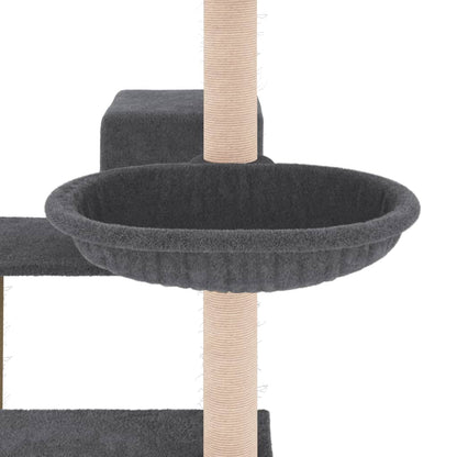 Kratzbaum mit Sisal-Kratzsäulen Dunkelgrau 82,5 cm - Pazzar.ch