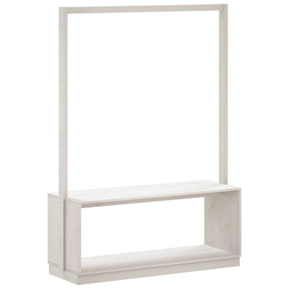 Kleiderständer mit Schuhablage Weiß 113x40x157,5 cm Kiefernholz - Pazzar.ch