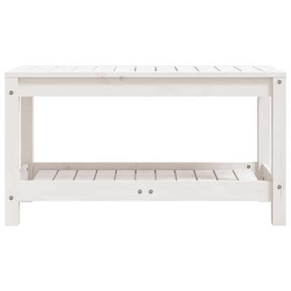 Gartenbank Weiß 82,5x35x45 cm Massivholz Kiefer - Pazzar.ch