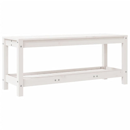 Gartenbank Weiß 108x35x45 cm Massivholz Kiefer - Pazzar.ch