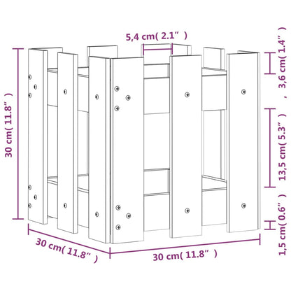 Pflanzkübel Latten-Design 30x30x30 cm Kiefernholz Imprägniert - Pazzar.ch