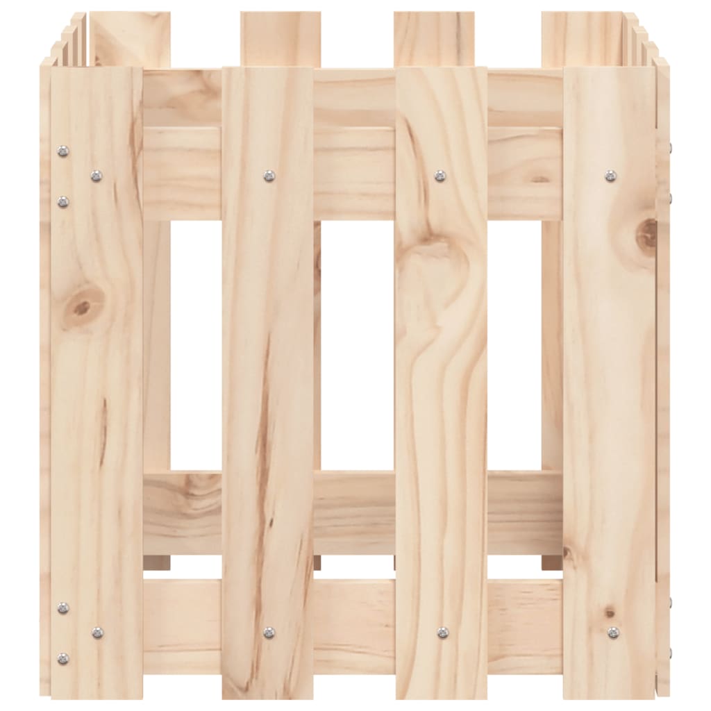 Pflanzkübel Lattenzaun-Design 40x40x40 cm Massivholz Kiefer - Pazzar.ch