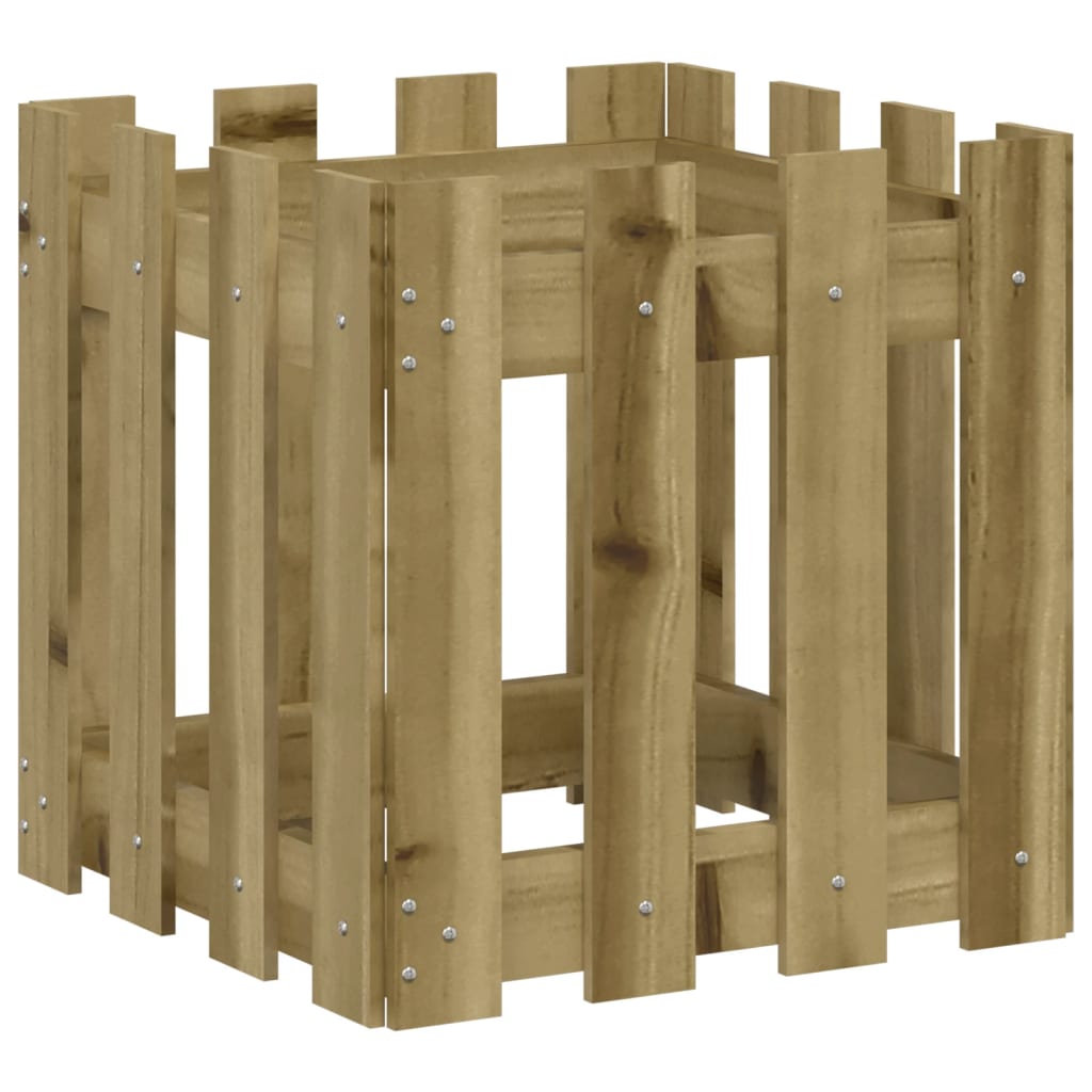Pflanzkübel Latten-Design 40x40x40 cm Kiefernholz Imprägniert - Pazzar.ch