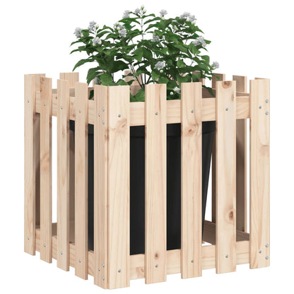 Pflanzkübel Lattenzaun-Design 50x50x50 cm Massivholz Kiefer - Pazzar.ch