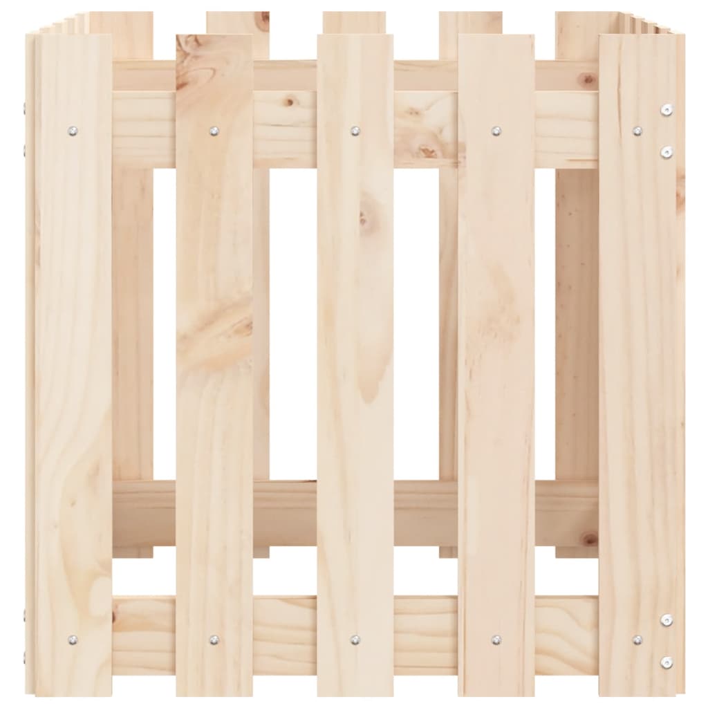 Pflanzkübel Lattenzaun-Design 50x50x50 cm Massivholz Kiefer - Pazzar.ch