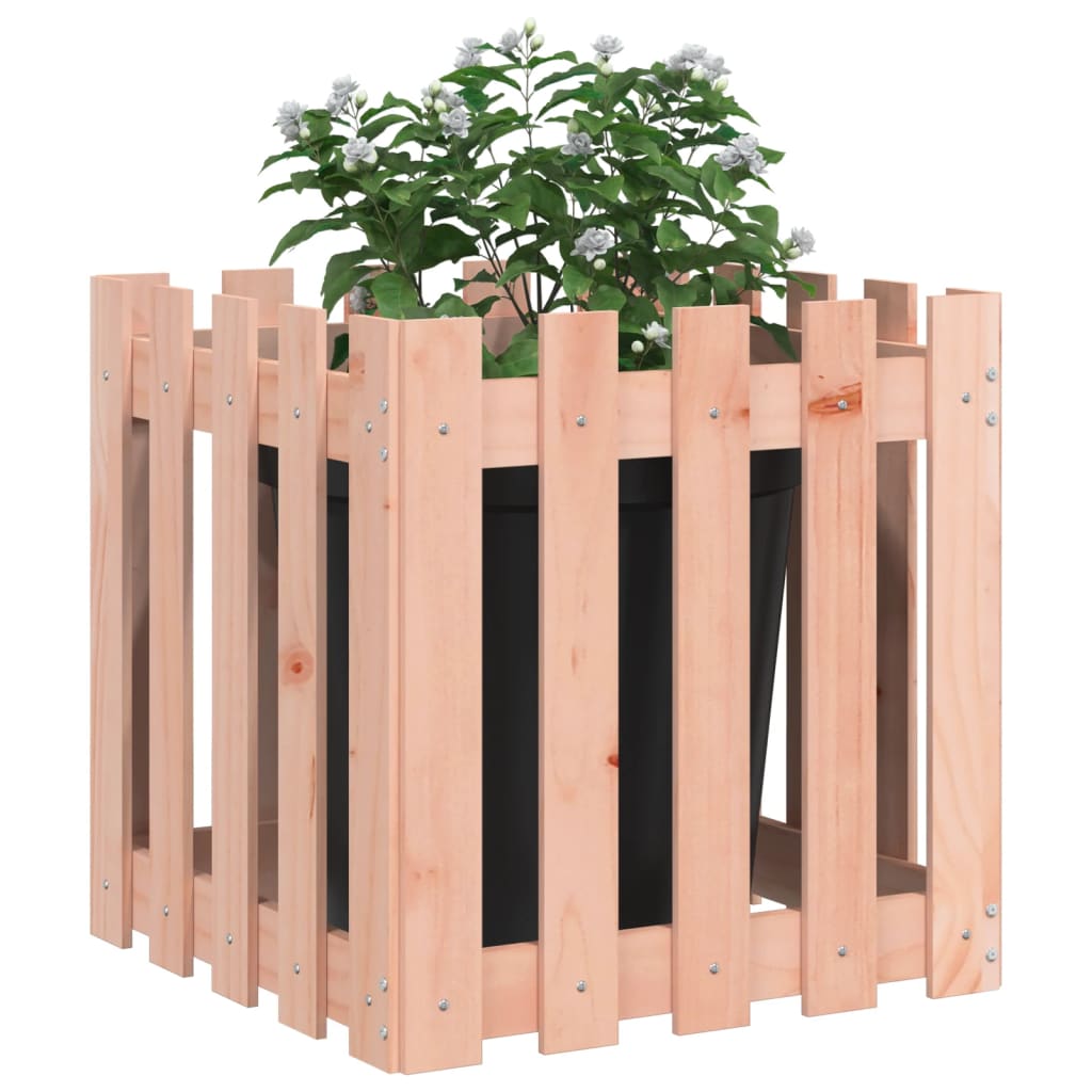 Pflanzkübel Lattenzaun-Design 50x50x50 cm Massivholz Douglasie - Pazzar.ch