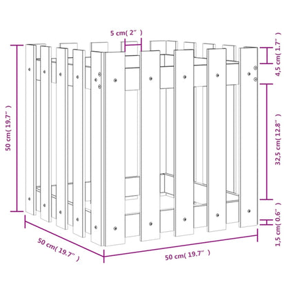 Pflanzkübel Lattenzaun-Design 50x50x50 cm Massivholz Douglasie - Pazzar.ch