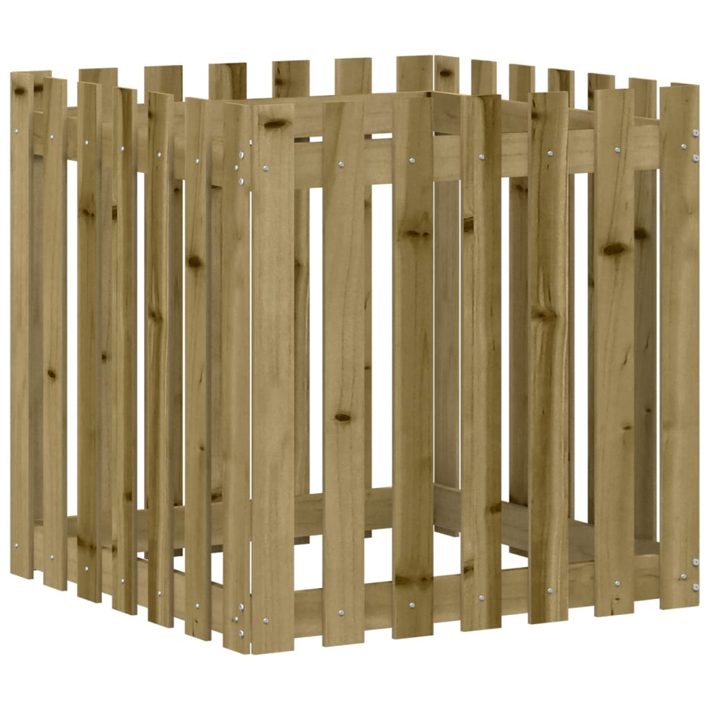 Pflanzkübel Latten-Design 70x70x70 cm Kiefernholz Imprägniert - Pazzar.ch