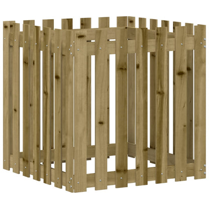 Pflanzkübel Latten-Design 70x70x70 cm Kiefernholz Imprägniert - Pazzar.ch